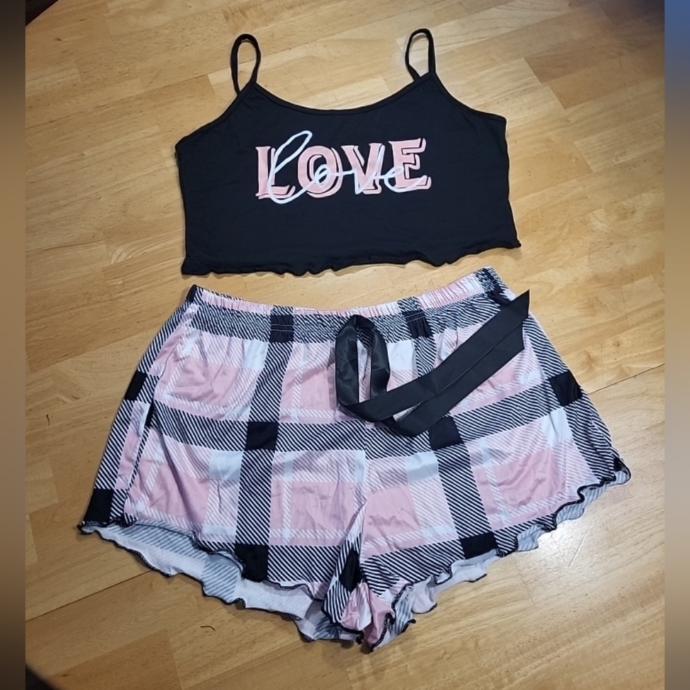 Love Black and Pink Sleepwear Set